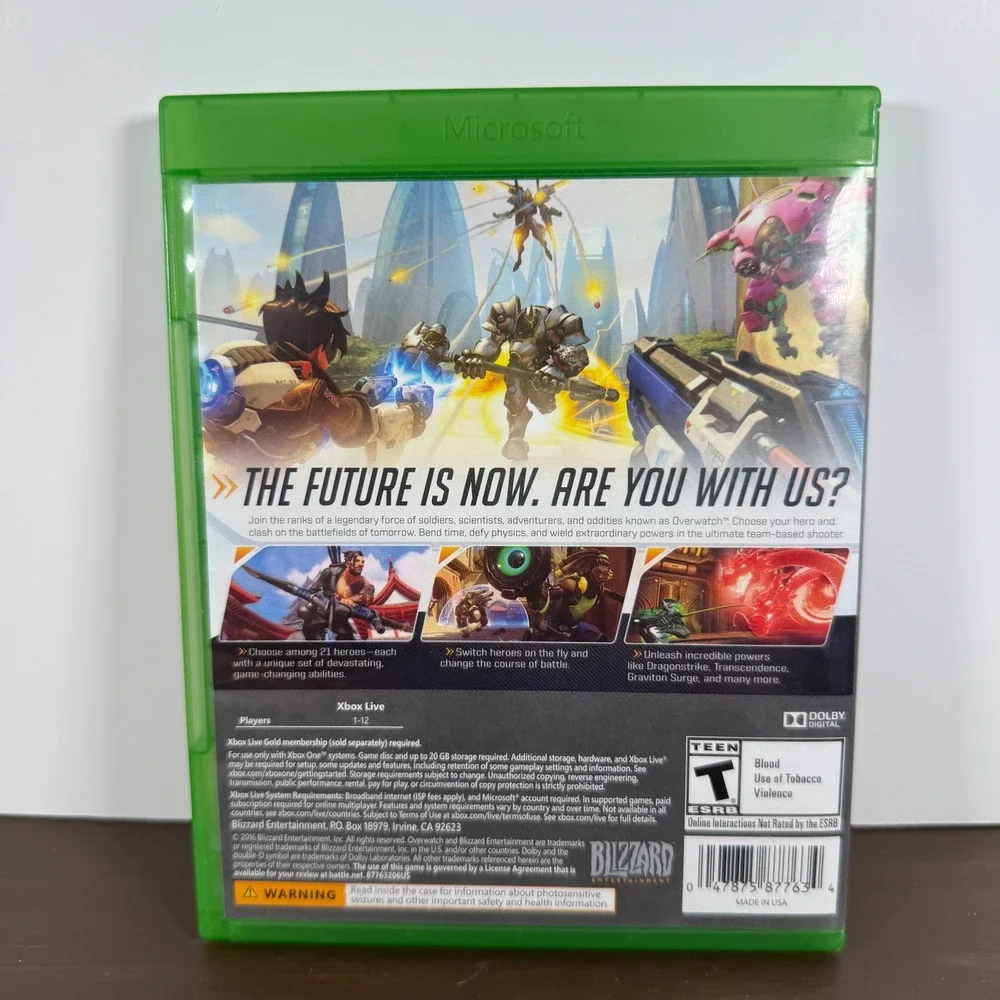 Xbox One Overwatch Origins Edition Video Game Blizzard Hero Shooter Pre Owned